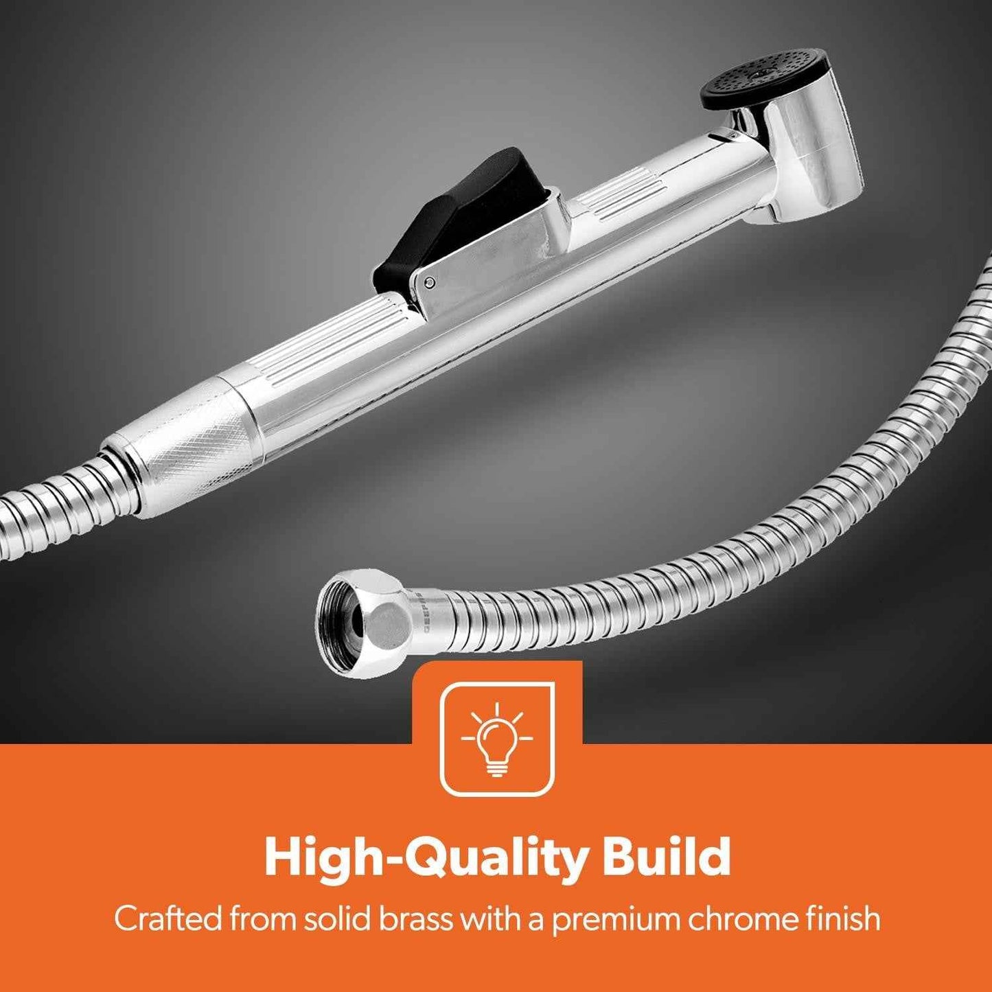 GEEPAS Hand Held Toilet Bidet Sprayer Bathroom Shower Bidet Tap Muslim Shattaf