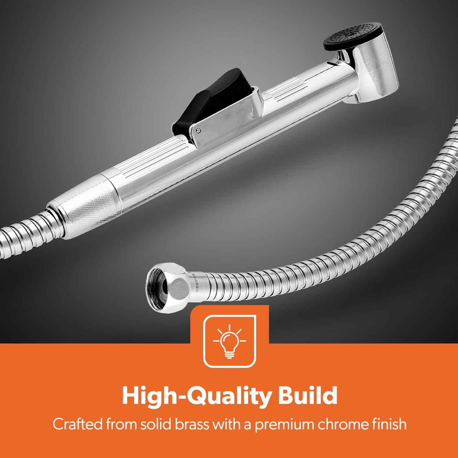 GEEPAS Hand Held Toilet Bidet Sprayer Bathroom Shower Bidet Tap Muslim Shattaf