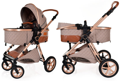 3 in 1 Pram Newborn Baby Buggy Set Travel System with Car Seat Folding Pushchair