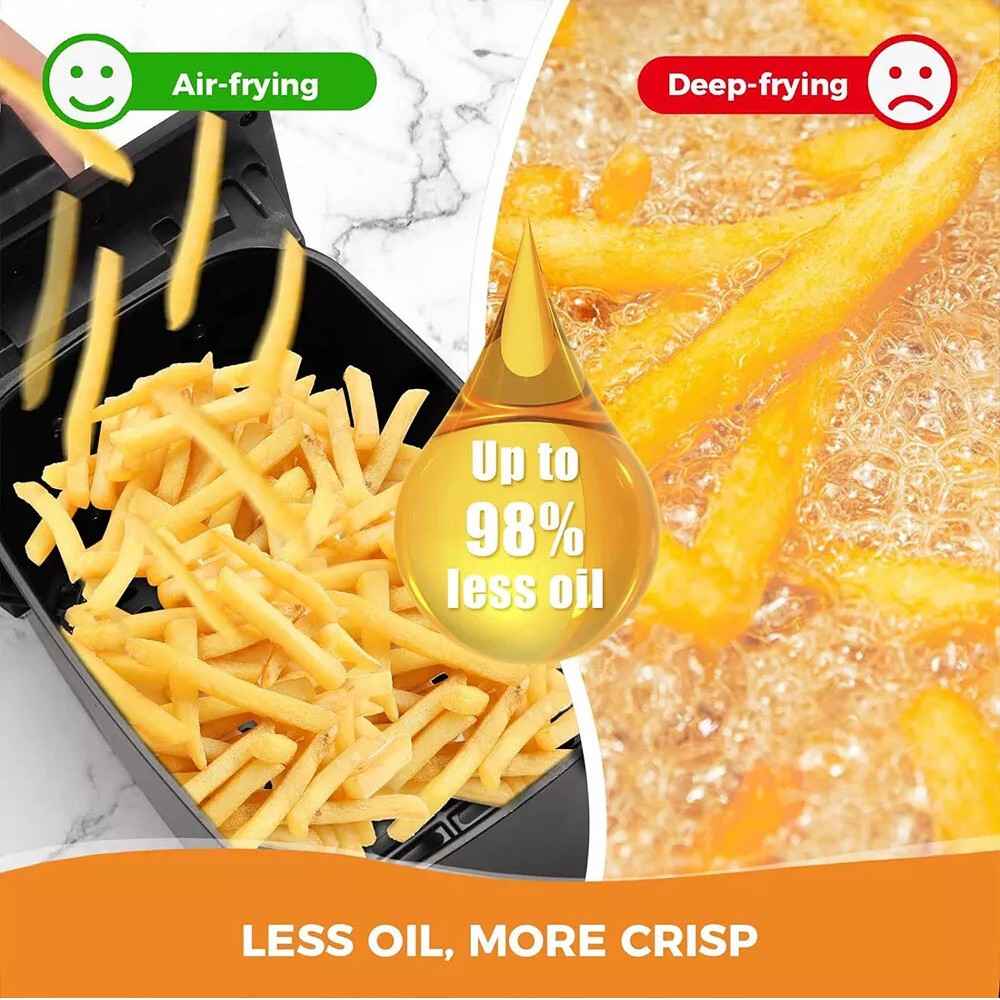 6L+6L Dual Zone Digital Air Fryer Oven Cooker Oil Free Low Fat with 100 Tray