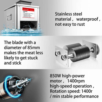 Commercial Meat Cutting Machine Cutter Stainless Steel Slicer 150Kg/H 850W UK