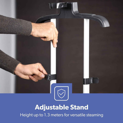 GEEPAS 2000W Upright Vertical Garment Clothes Steamer 1.3L Tank 11 Stem Setting