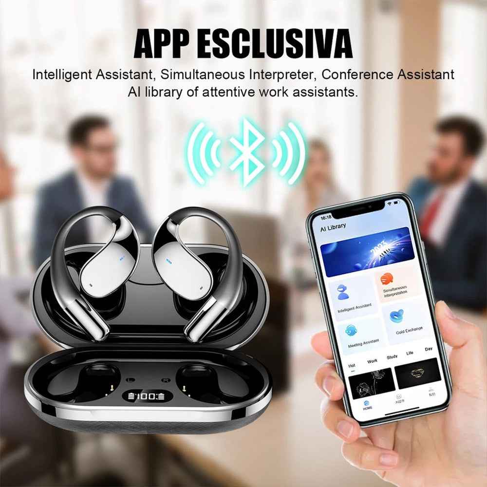144+ Language AI Translator Earbuds Wireless Bluetooth 5.4 Headphones For iOS UK