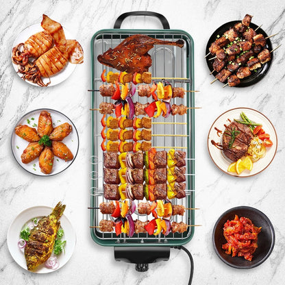 Barbecue 1500W Griddle Indoor BBQ Smokeless Convenient Hot PlateElectric Kwzwgdn