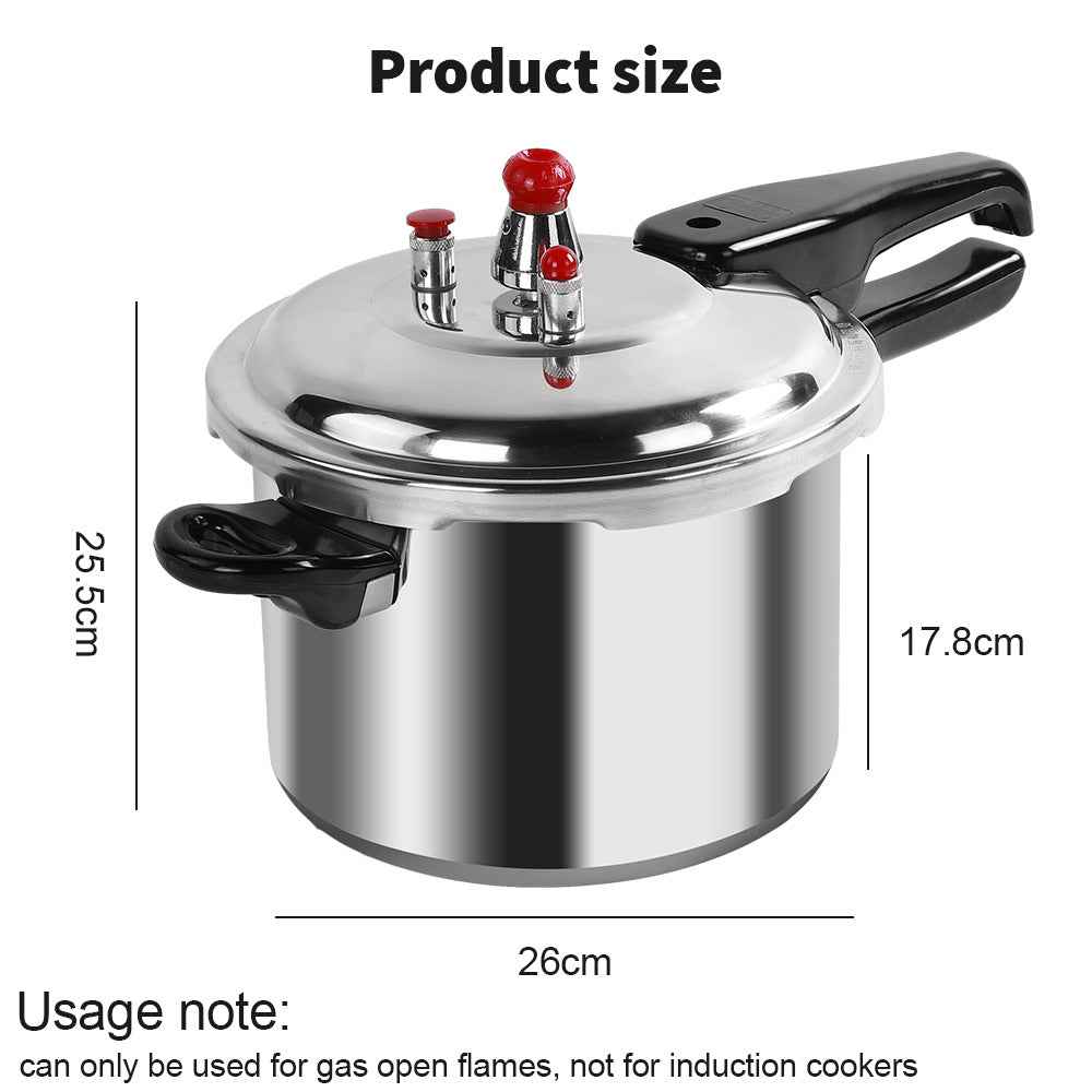 Home Dual Handle Aluminum Pressure Cooker 5/7/9 Litre Kitchen Catering Cookware