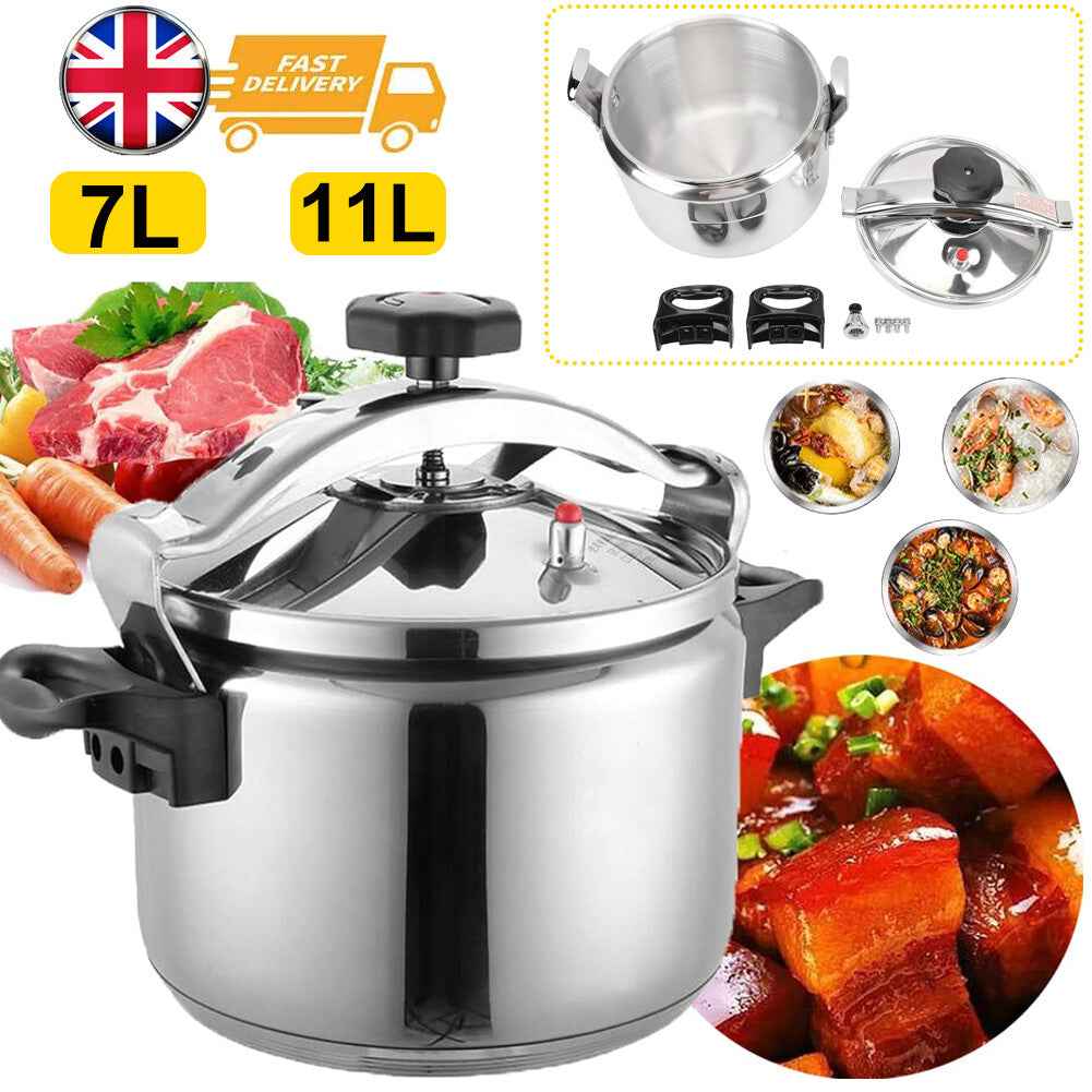 Aluminium Pressure Cooker Quick with Lid Latch Indicator 7L-11L Explosion-Proof