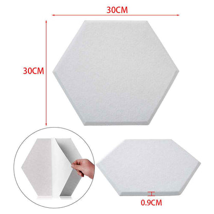 12x Self-adhesive Acoustic Wall Panel Tiles Studio Sound Proofing Insulation Pad