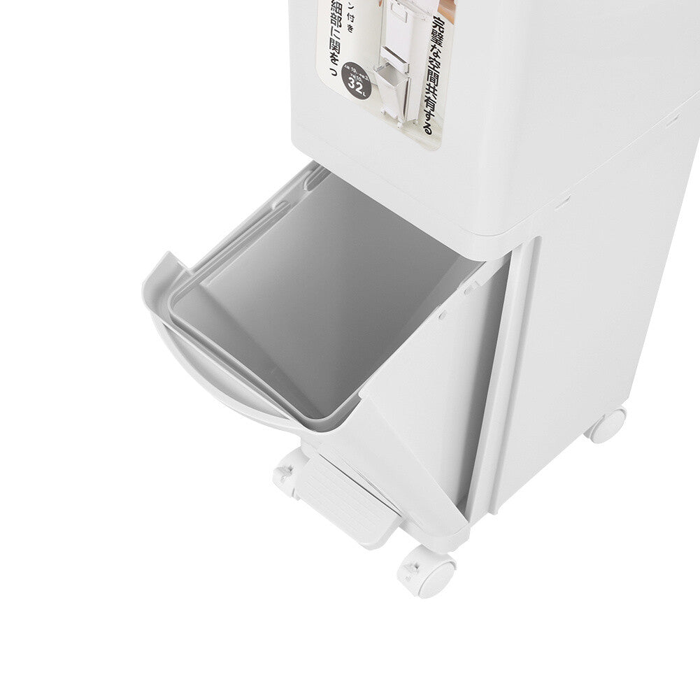 Large 3 Compartment Waste Recycling Bin Kitchen Rubbish Trash Can Pedal Dustbins