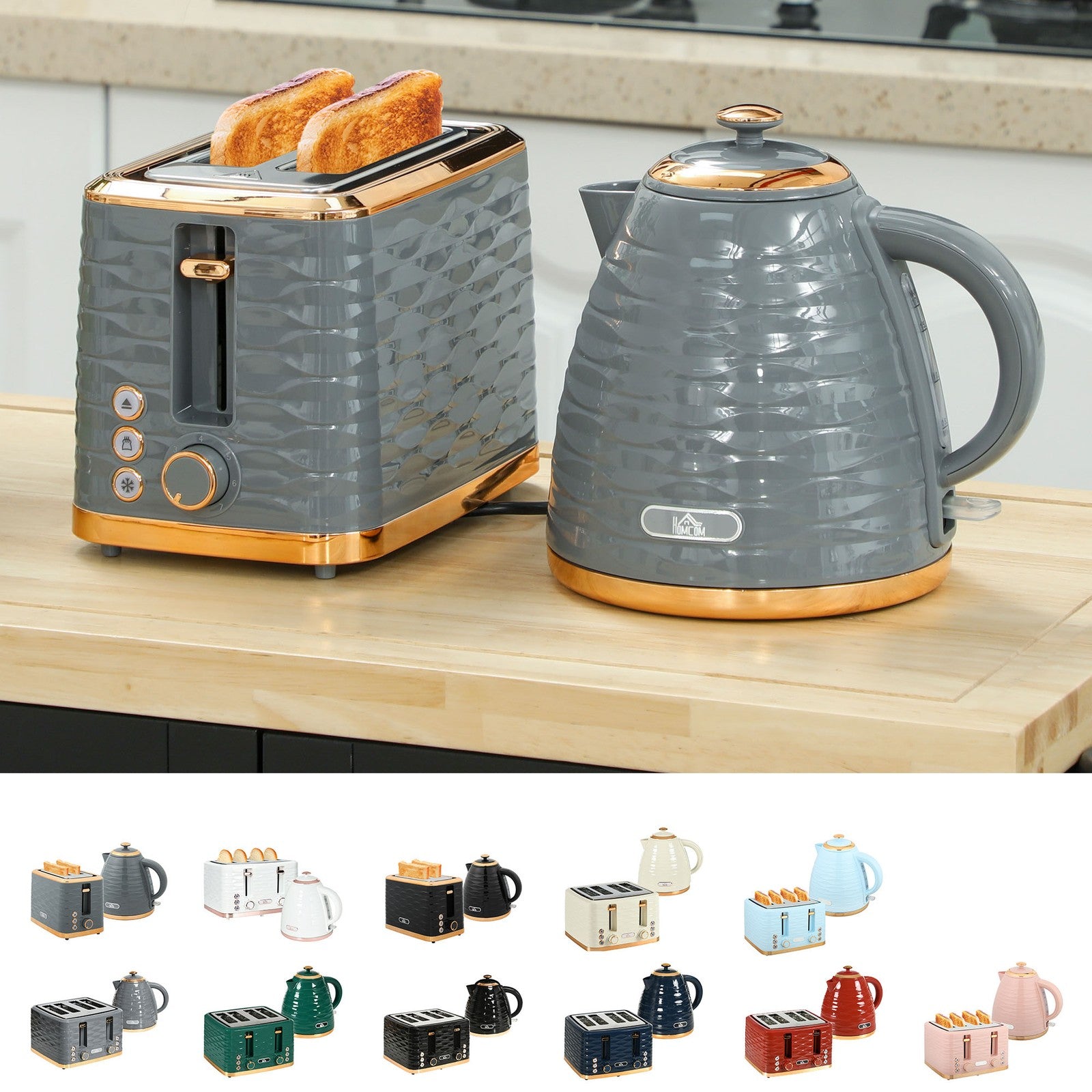 Kettle and Toaster Sets 1.7L Kettle & 4 Slice Toaster