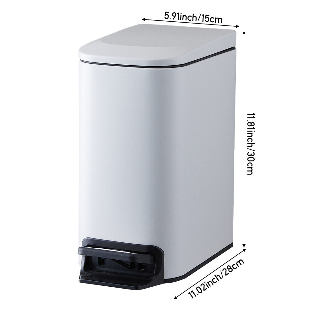 Pedal Bin Dustbin Stainless Steel Waste w/Bucket & Removable Lid Kitchen Bedroom