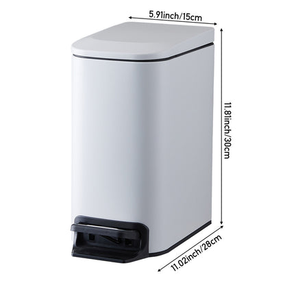 Pedal Bin Dustbin Stainless Steel Waste w/Bucket & Removable Lid Kitchen Bedroom