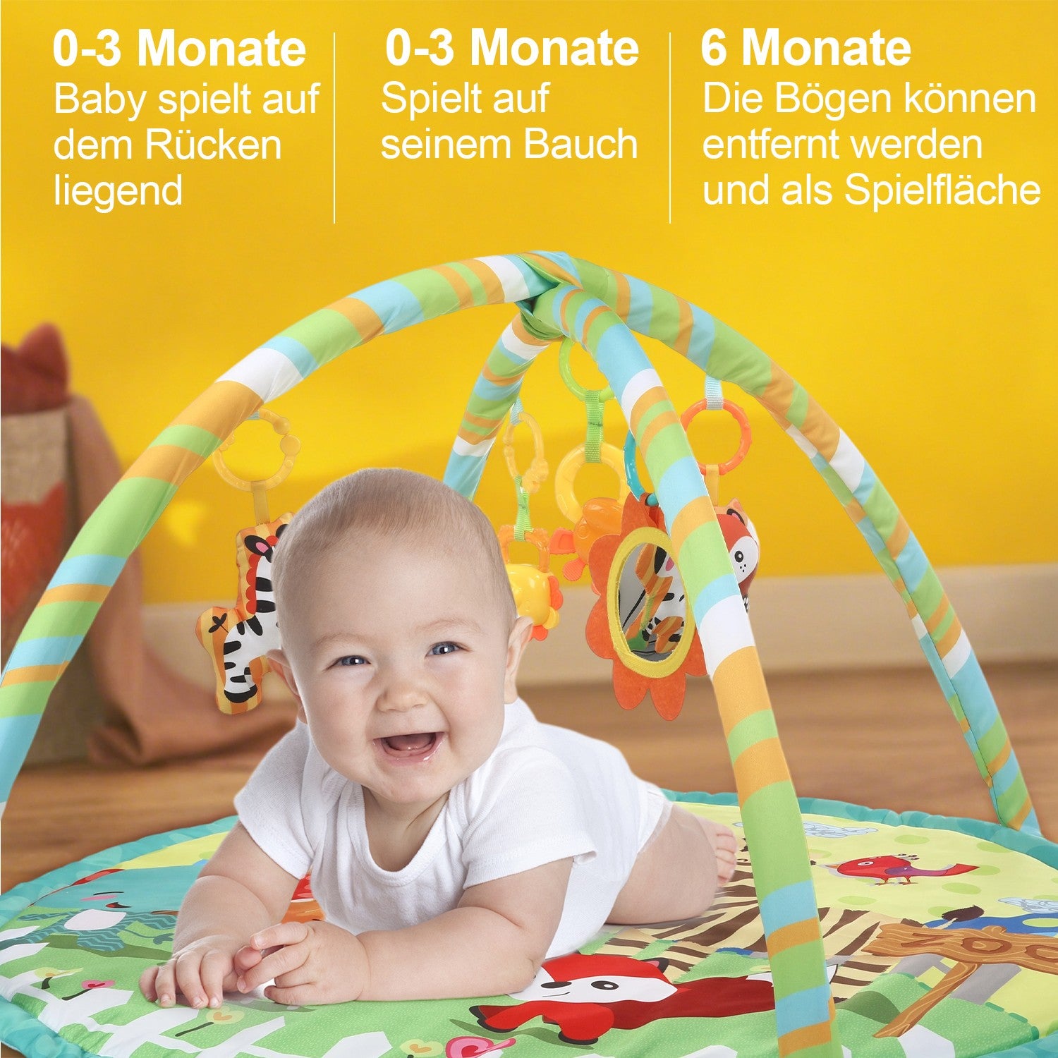 Baby Activity Gym Rack Play Mat Kid Rug Puzzle Mat Carpet Pad Baby Toy UK