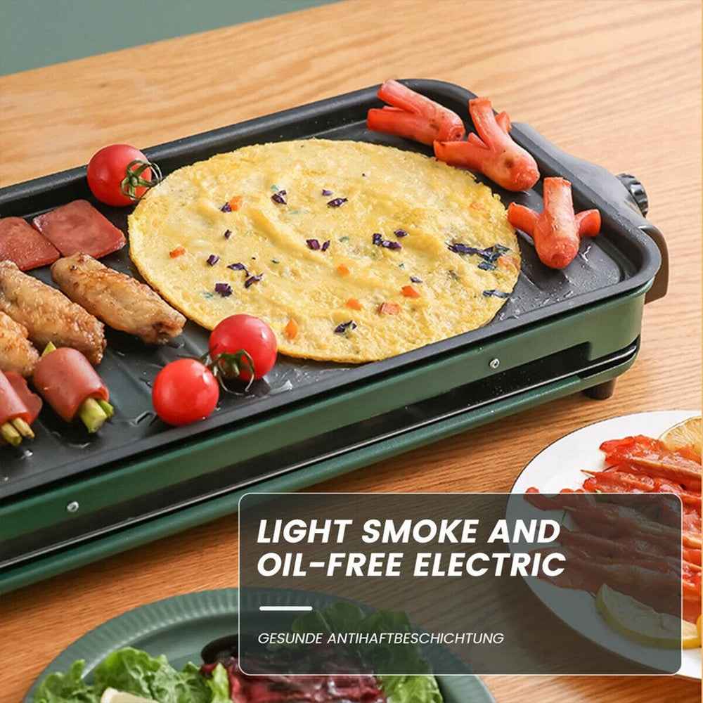 Barbecue 1500W Griddle Indoor BBQ Smokeless Convenient Hot PlateElectric Kwzwgdn