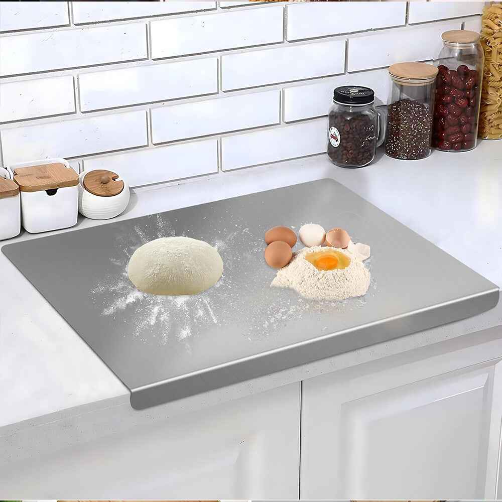 Stainless Steel Cutting Chopping Board Dough Board Meat Bread Kitchen Worktop