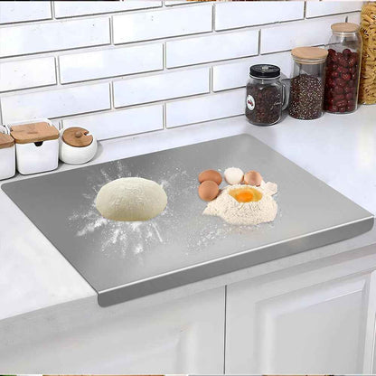 Stainless Steel Cutting Chopping Board Dough Board Meat Bread Kitchen Worktop