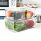 S/M/L Clear Plastic Fridge Storage Box Cupboard Organiser Fruit Veg Rack 3-10Pcs