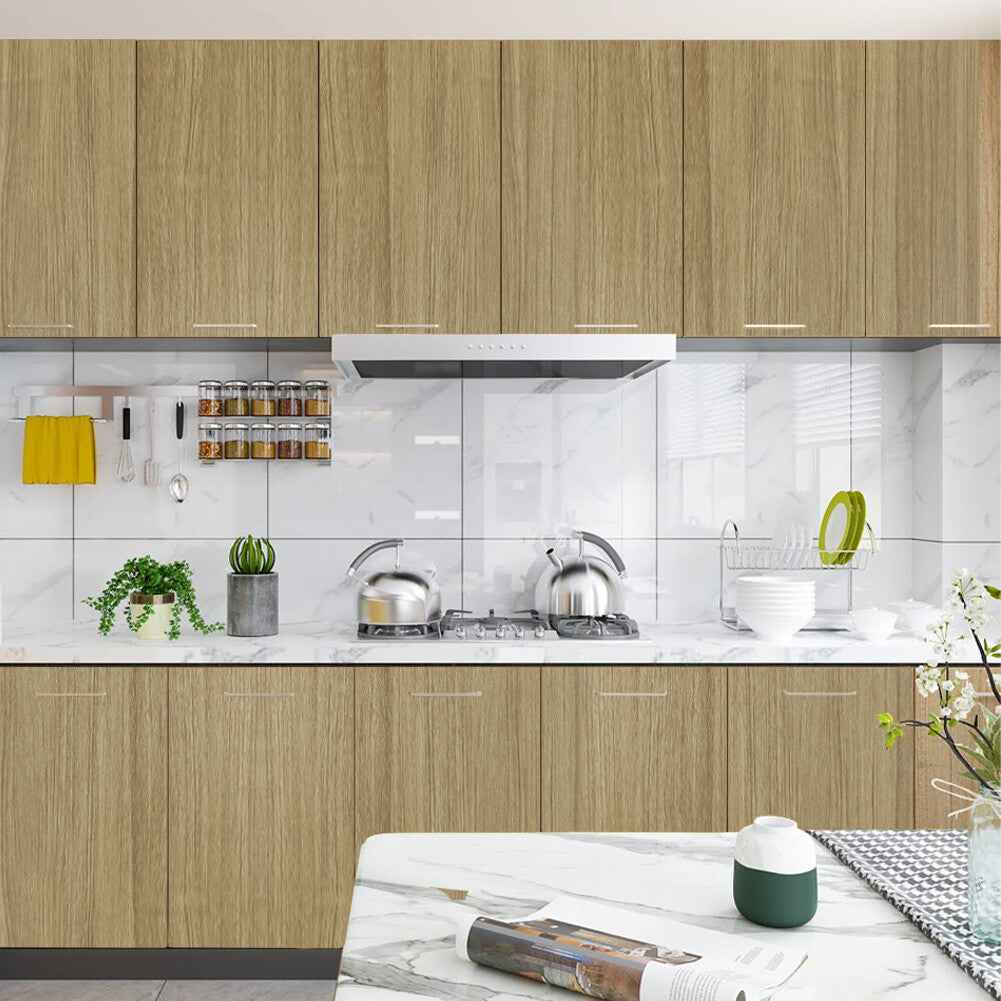 10M Wood Effect Self Adhesive Wallpaper Vinyl Film Roll Furniture Door Stickers