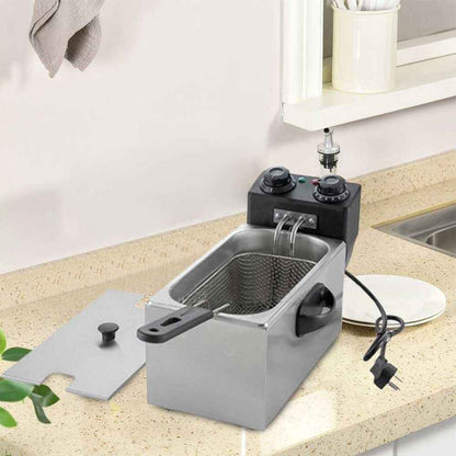 2000W Deep Fat Chip Fryer 3L Basket Oil Fried Chips Safe Basket Handle UK