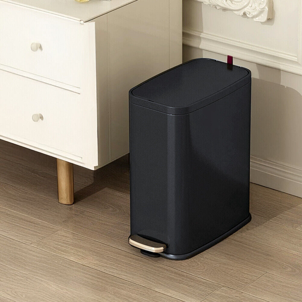 Pedal Bin Dustbin Stainless Steel Waste w/Bucket & Removable Lid Kitchen Bedroom