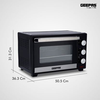 GEEPAS Mini Oven Toaster Grill Tabletop Compact Portable Baking Cooker Electric