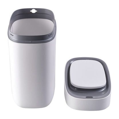 9L Motion Sensor Bin Smart Trash Can with Lid Automatic Waste Bin Trashcan White