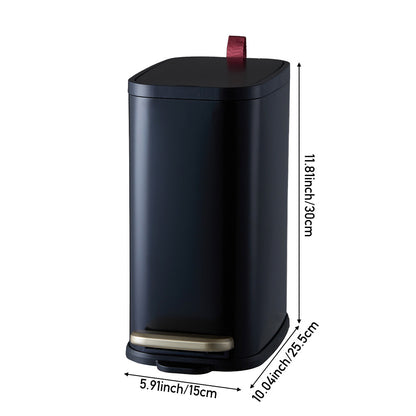 Pedal Bin Dustbin Stainless Steel Waste w/Bucket & Removable Lid Kitchen Bedroom
