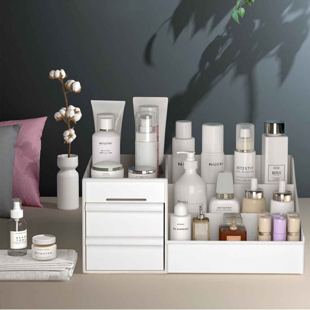 Bedroom Dressing Table Makeup Cosmetics Organiser Home Desktop Tidy Storage Box