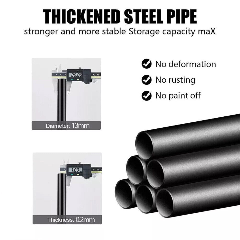 Large Fabric Canvas Wardrobe with Clothes Hanging Rail Shelving Storage Closet