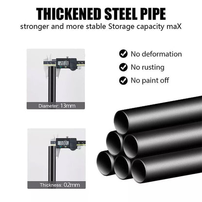 Large Fabric Canvas Wardrobe with Clothes Hanging Rail Shelving Storage Closet