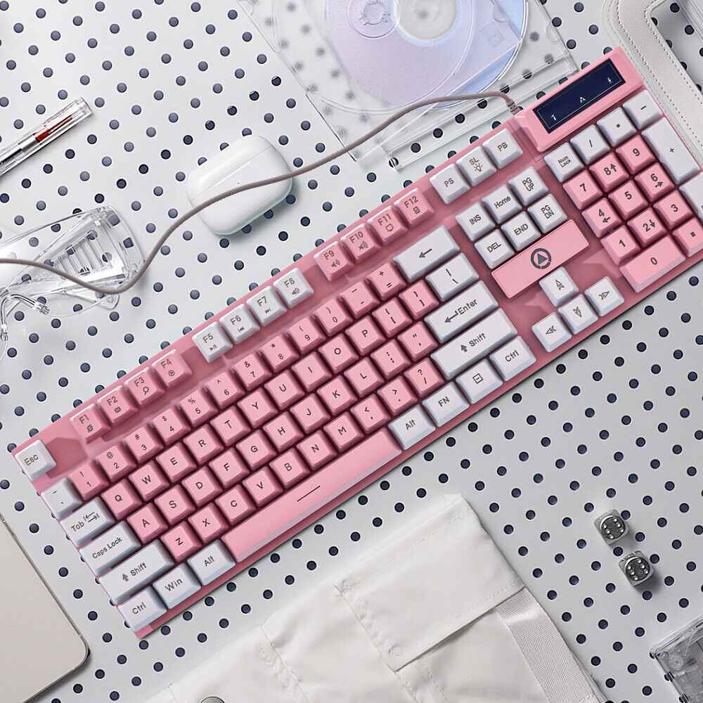 K500 Mechanical Gaming Keyboard 104 Keys USB Wired RGB Backlit Keypad PC Game