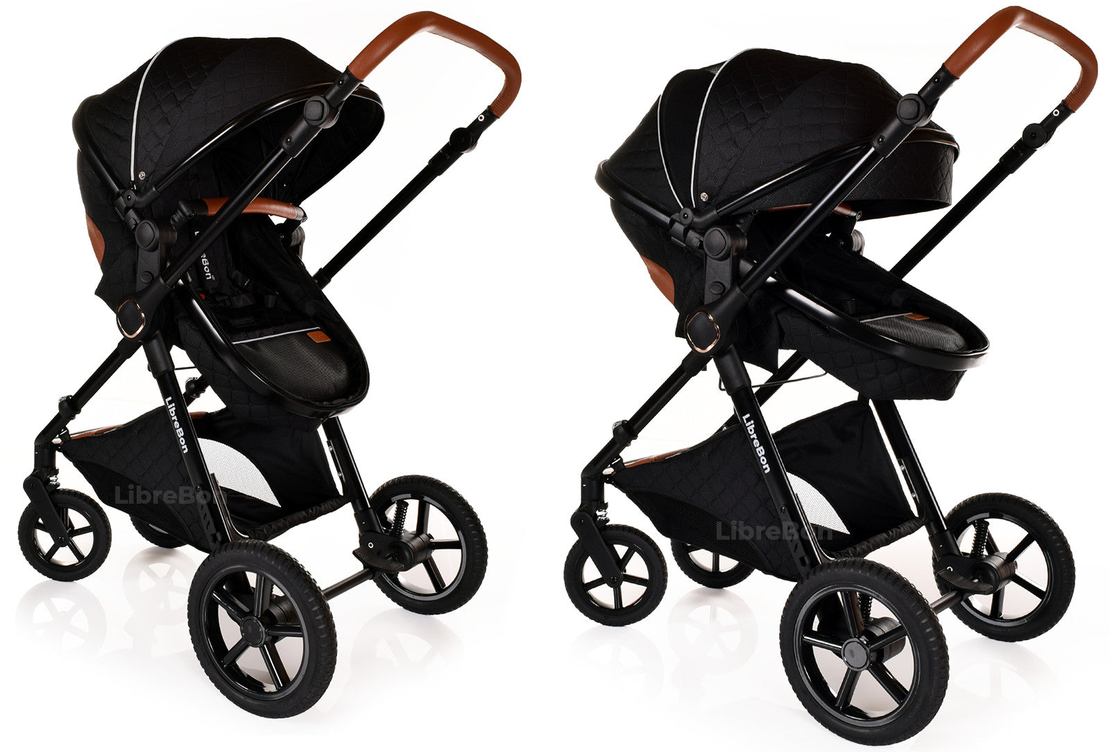 3 in 1 Pram Newborn Baby Buggy Set Travel System with Car Seat Folding Pushchair