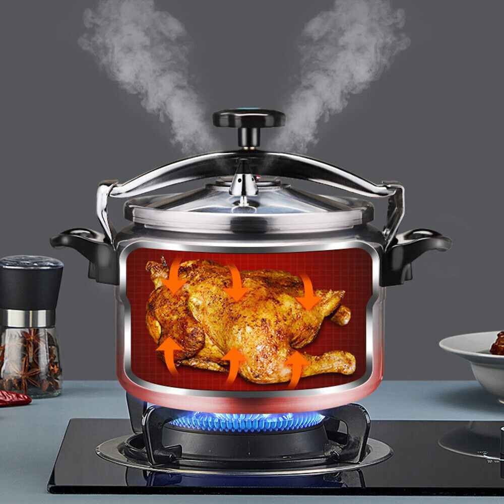 Aluminium Pressure Cooker Quick with Lid Latch Indicator 7L-11L Explosion-Proof