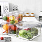 S/M/L Clear Plastic Fridge Storage Box Cupboard Organiser Fruit Veg Rack 3-10Pcs