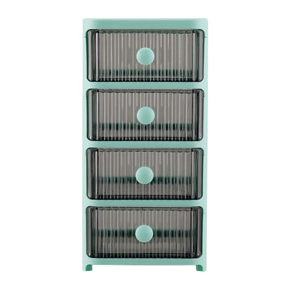 2/3/4Tier Mini Plastic Chest of Drawers Desktop Cabinet Storage Unit Home Office