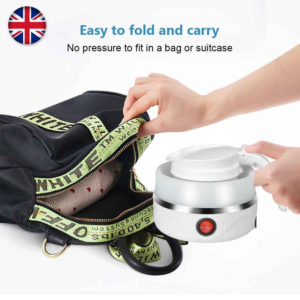 600ML Portable Collapsible Electric Water Kettle for Travel, Camping & Caravan