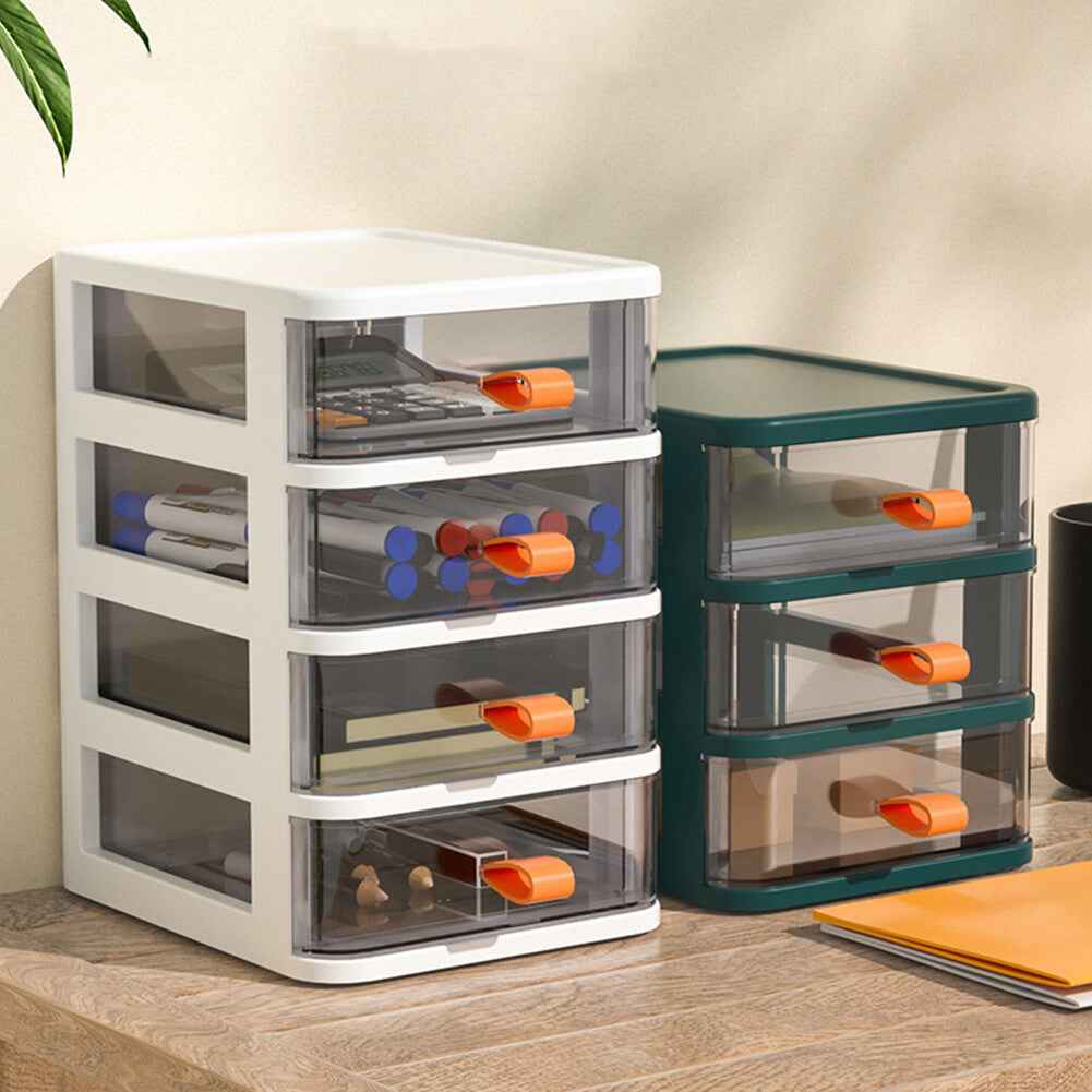 3/4/5 Small Plastic Drawer Storage Tower Organizer Box Office Desktop Tabletop