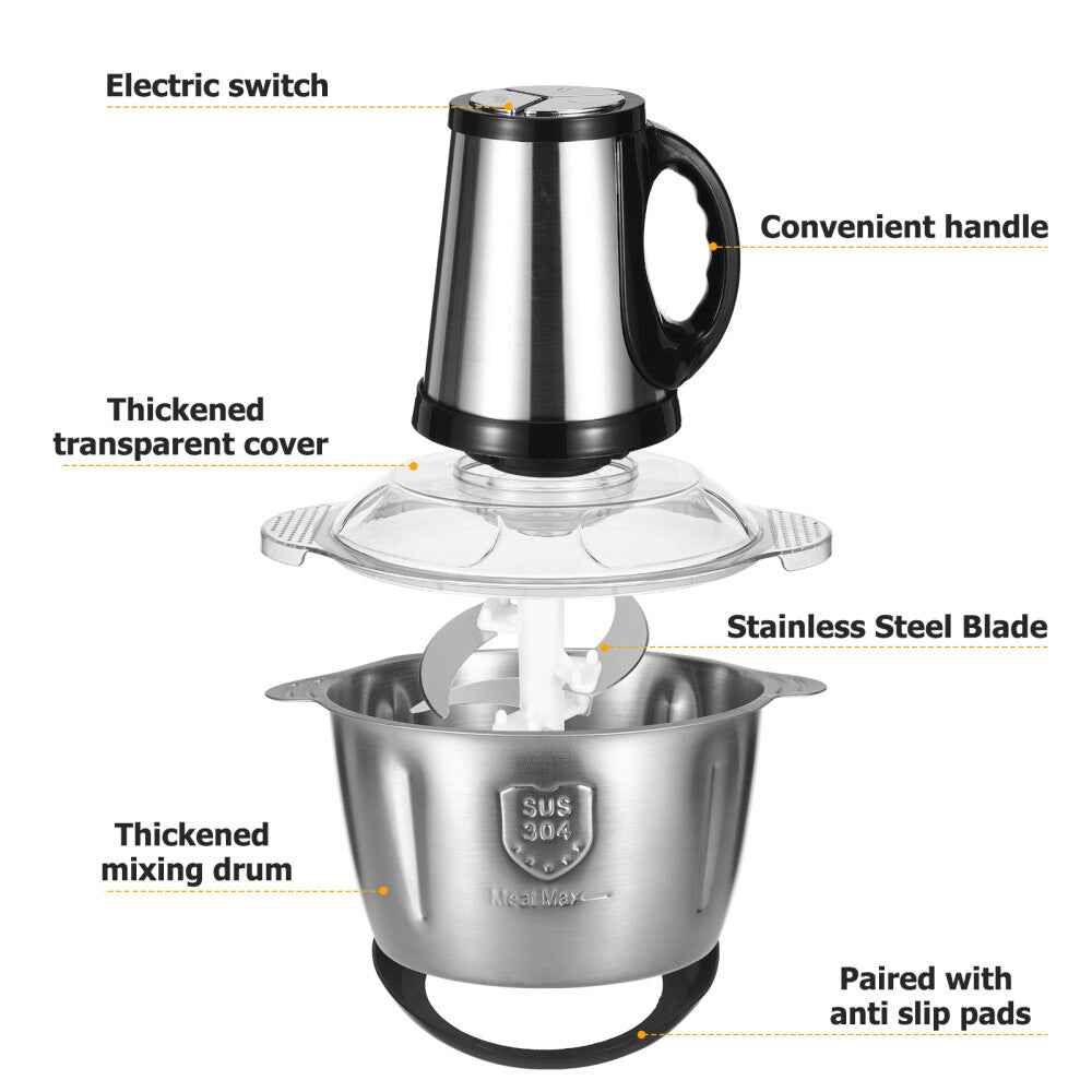 2/3/5L Electric Meat Grinder Mincer Mixer Blender Food Chopper Processor Blender