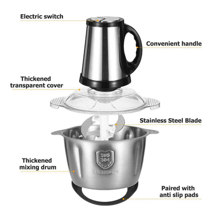 2/3/5L Electric Meat Grinder Mincer Mixer Blender Food Chopper Processor Blender