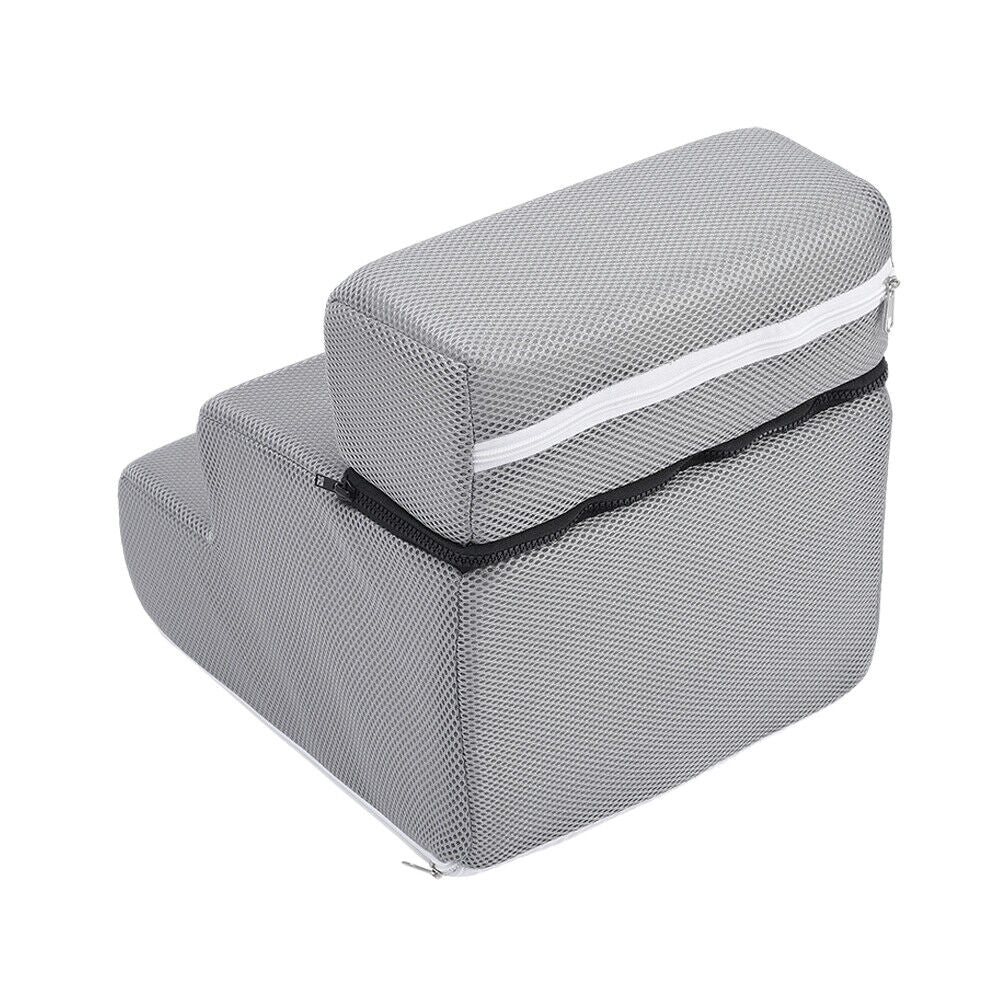 3/4/5 Steps Dog Stairs Pet For Bed Sofa Cats Ladder Ramp With Removable Cover UK