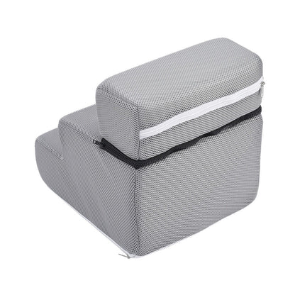 3/4/5 Steps Dog Stairs Pet For Bed Sofa Cats Ladder Ramp With Removable Cover UK