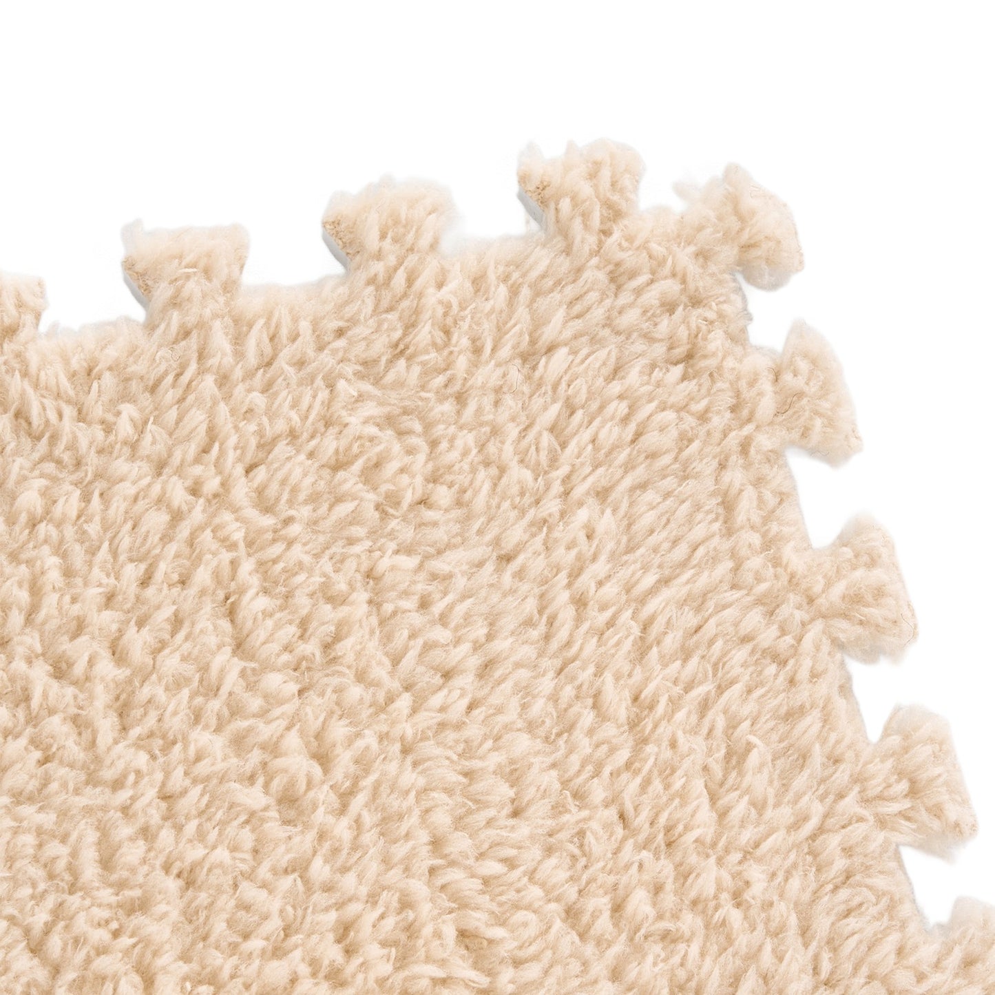 24pcs Interlocking Floor Mat Plush Foam Carpet Tiles Fluffy Square Area Carpets