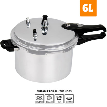 3.5/6/7.5 Litre Dual Handle aluminum Pressure Cooker Kitchen Catering Cookware