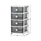2/3/4Tier Mini Plastic Chest of Drawers Desktop Cabinet Storage Unit Home Office