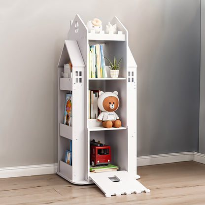 360° Rotating Kids Children Bookshelf Floor Book Shelf Rack Toy Storage Bookcase