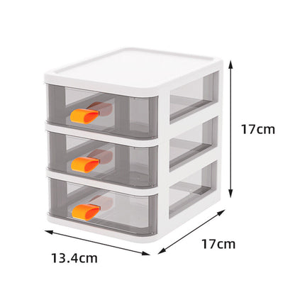 2/3/4Tier Mini Plastic Chest of Drawers Desktop Cabinet Storage Unit Home Office