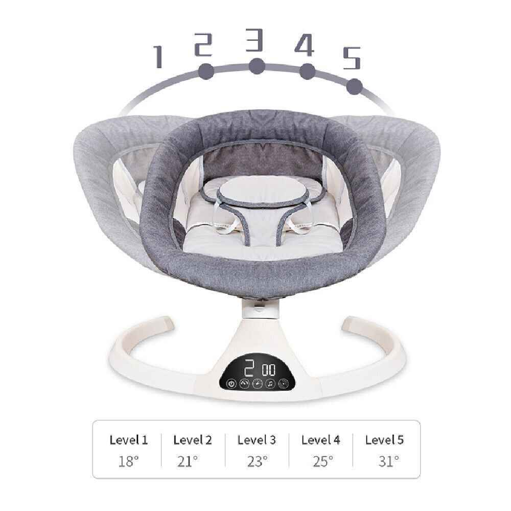 Bluetooth Electric Baby Swing Infant Music Cradle Bouncer Chair Rocker Remote UK