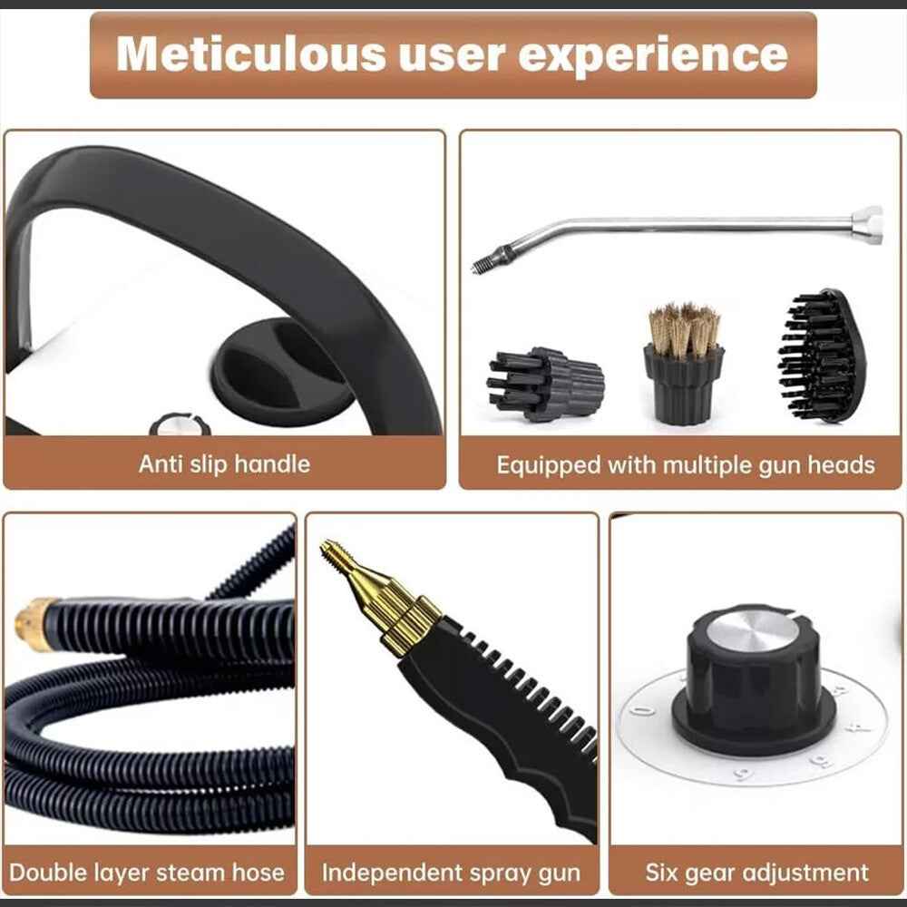 2500W Portable Handheld Steam Cleaner High Temperature Steam Cleaning Machine UK