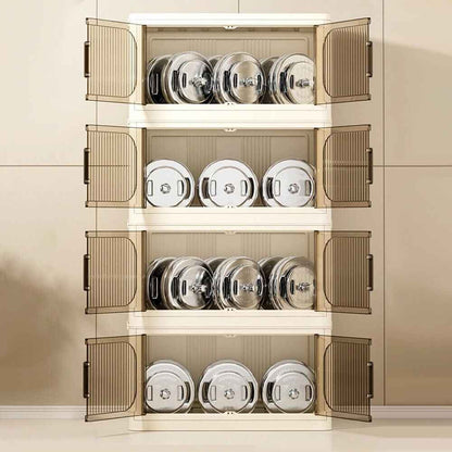 Large Folding Storage Box Stackable Case Cabinet Closet Home Organizer on Wheel