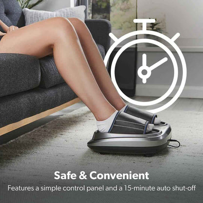 GEEPAS 4-in-1 Foot Massager Machine Heat Deep Kneading Tapping & Air Compression