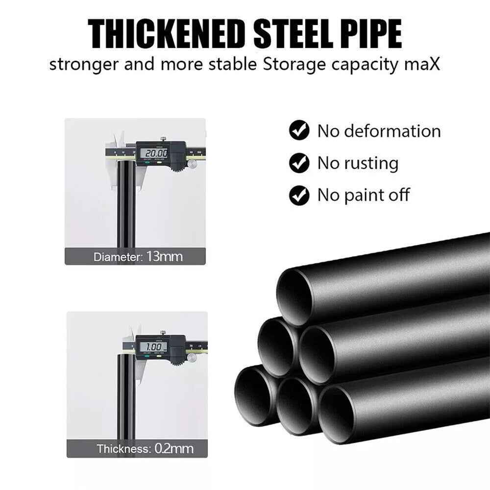 Large Fabric Canvas Wardrobe with Clothes Hanging Rail Shelving Storage Closet